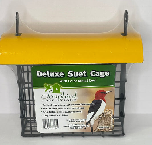 Deluxe Suet Cage with Color Metal Roof