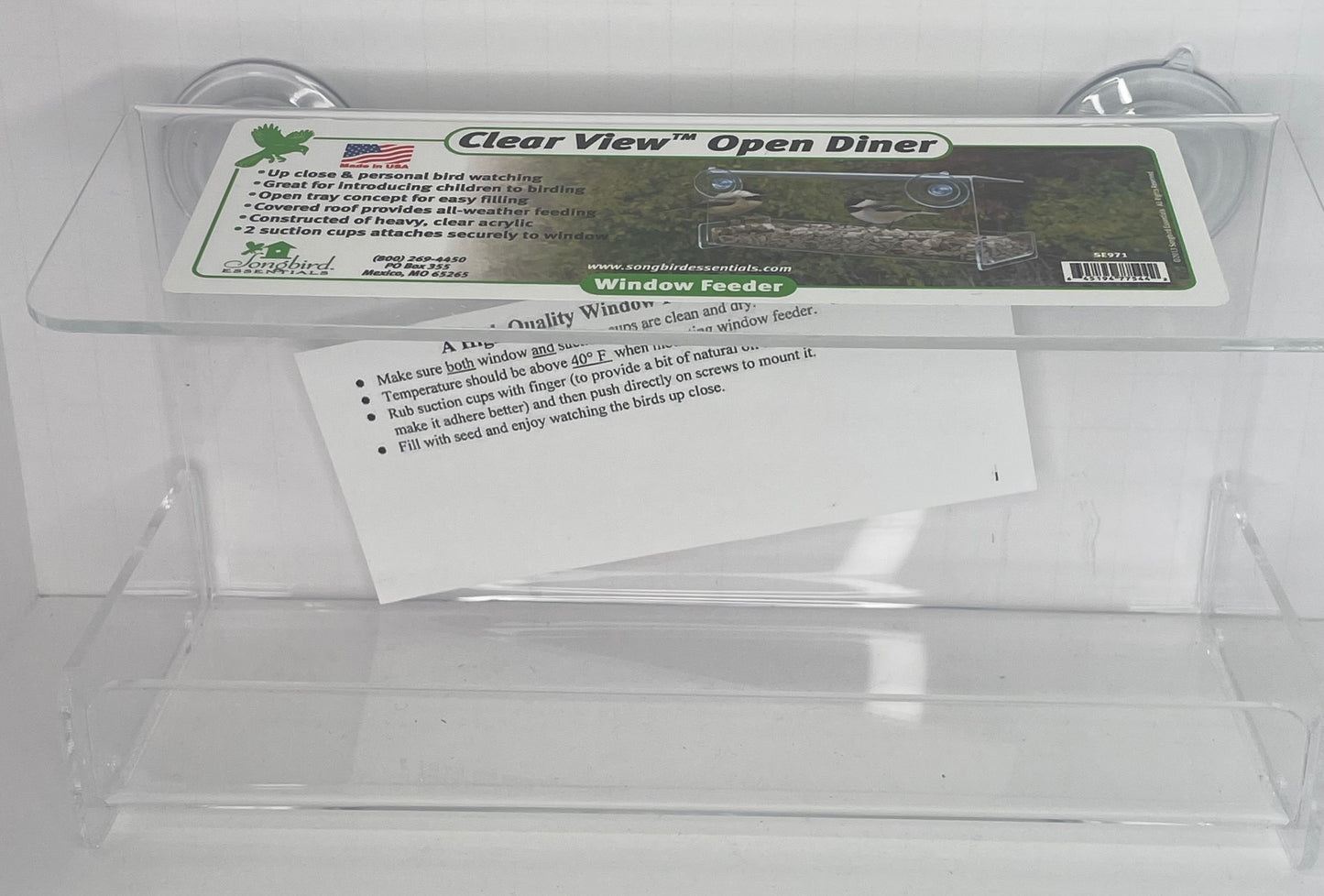 Clear View Open Diner Window Feeder